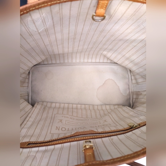 💎Authentic💎 Louis Vuitton Neverfull MM white Damier Azur - Picture 10 of 16